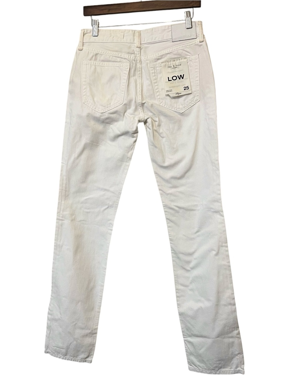 Rag & Bone New York Piper, Low-Rise Straight Leg, What/Tan Wash, Size 25 - Picture 2 of 16